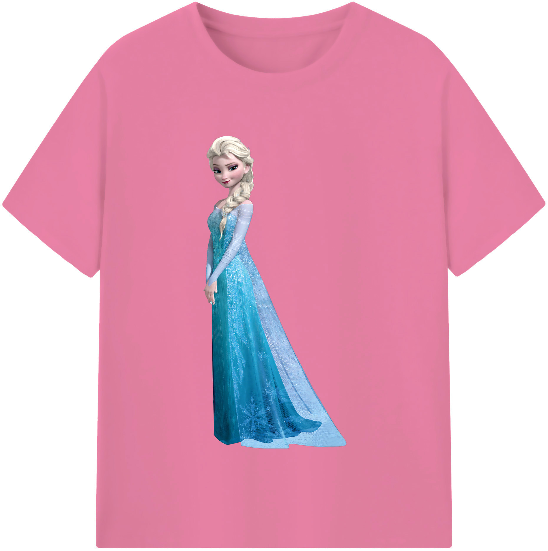 （画像用） アナと雪の女王 アンナ エルサ Frozen Anna Elsa 綿100％半袖Tシャツ（フロントプリント）